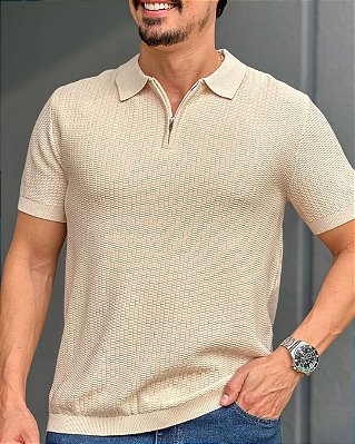 POLO SIENA ZÍPER BEGE