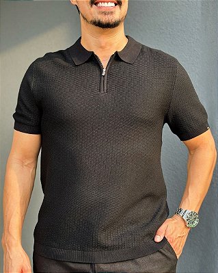 POLO SIENA ZÍPER PRETO