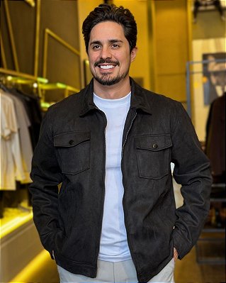 JAQUETA SUEDE PRETO