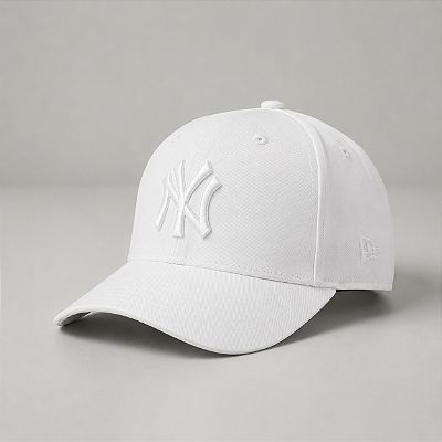 Boné Unissex Ajustável com Fivela Branco | 2 Cores Logo Disponíveis