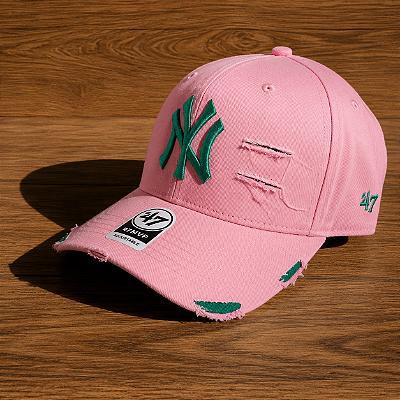 Boné Destroyed Unissex Ajustável Rosa – Estilo Vintage Casual Streetwear
