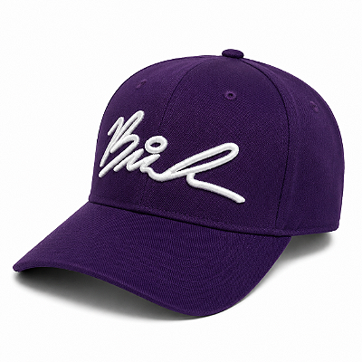 Boné BUH Aba Curvada Ajustável Roxo Logo Bordado Unissex
