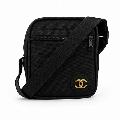 Shoulder Bag Chanel Premium Preta Transversal com Alça Ajustável