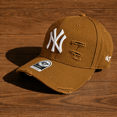 Boné Destroyed Unissex Ajustável Caramelo – Estilo Vintage Casual Streetwear