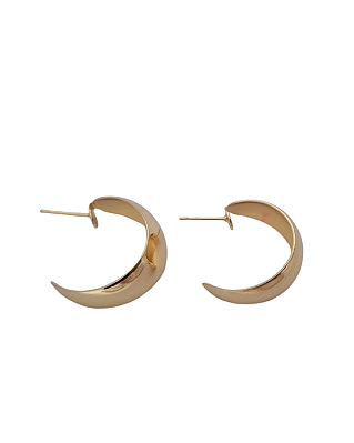 Brinco Folheado a Ouro 18k Argola Liso