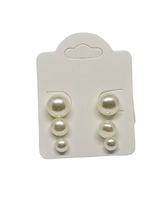 Trio de Brincos Folheados a Ouro 18K - Clássico