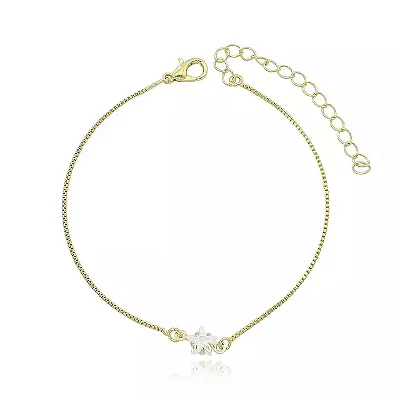 Pulseira Pedra Estrela Central Zircônia Folheado