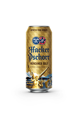 CERVEJA ALEMÃ HACKER PSCHORR LATA 500ML MÜNCHENER GOLD