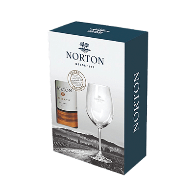 KIT NORTON RESERVA MALBEC + TACA CRISTAL
