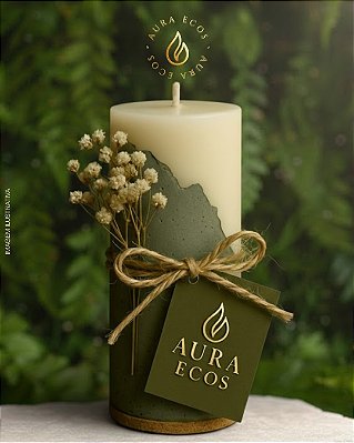 Vela Rústica Personalizada - Auraecos