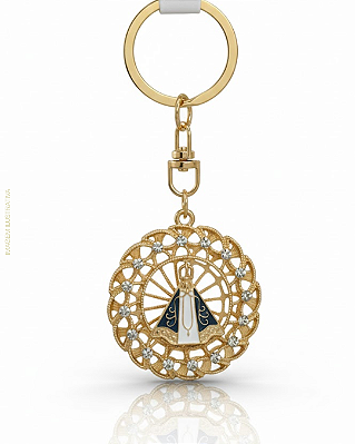 Chaveiro Dourado Nossa Sra. Aparecida
