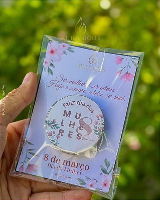 Vela Latinha com Card - Especial Dia da Mulher