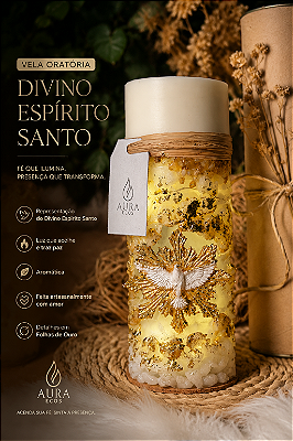 Vela Oratória Luminária Aromática – Divino Espírito Santo | Edição Especial