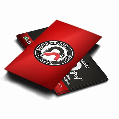 Cartão de Visita Couchê 300g l impressão frente e verso