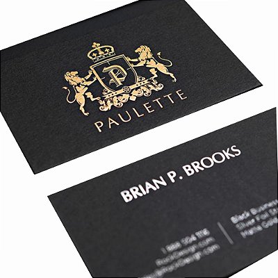 Cartão de Vista em Hot Stamping Dourado