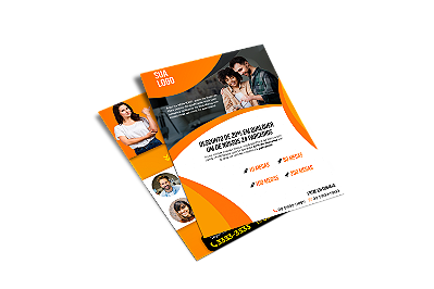 FOLHETO 10X14 - 90 GRAMAS - COLORIDO - FRENTE/VERSO