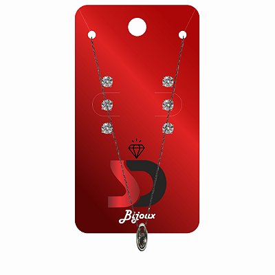 Tags Para Joias Personalizada 3 par de Brincos l 1 Colar