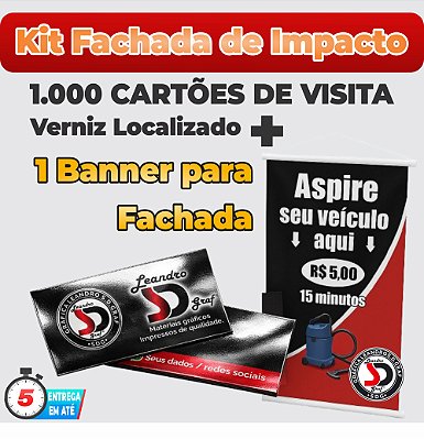 KIT Banner + Cartão de visita Verniz Localizado