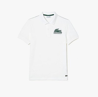 Camiseta Lacoste Polo em Mini Piqué de Algodão