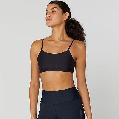 Top Alto Giro Eterno Liso SM25 Preto