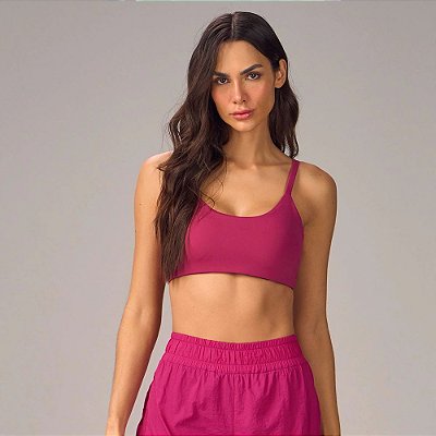 Top Alto Giro Abertura Costas SM25 Roxo Cereja