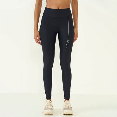 Calça Legging Colcci Slim Com Logo Minimalista OU26 Preto