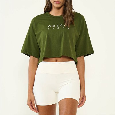 Camiseta Colcci Loose OU26 Feminina Verde Zayna