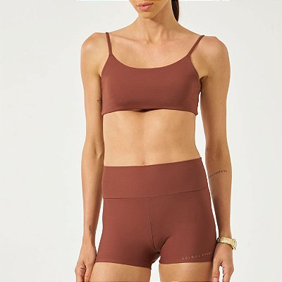 Top Colcci Slim Alças Finas OU26 Feminino Marrom Marissa