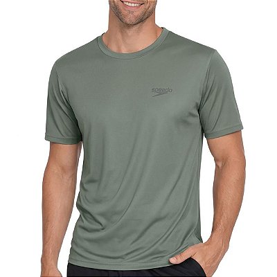 Camiseta Speedo Basic Stretch Fast Masculina Verde Salvia