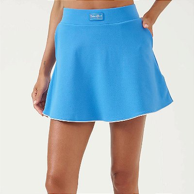 Saia Colcci Curta Evasê Performance Court WT26 Azul Nickname