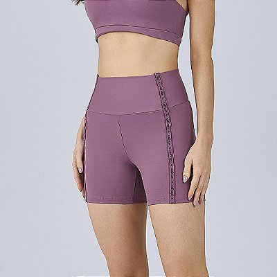Bermuda Alto Giro Elástico Personalizado PR26 Roxo Malva