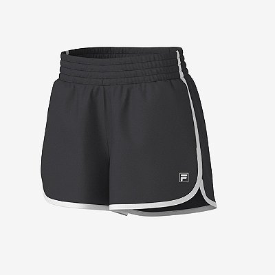 Shorts Fila Essential Floating Feminino Preto/Branco/Branco