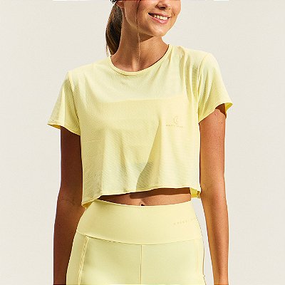 Blusa Colcci Cropped New Comfort PR27 Amarelo Bakerlo