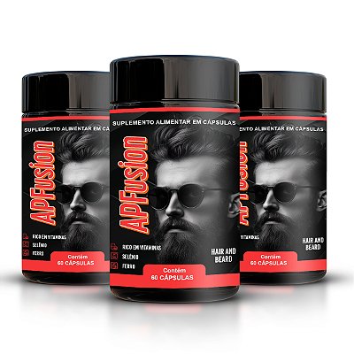 BARBA E CABELO - APFusion (60 Cápsulas) - 3 UNIDADES