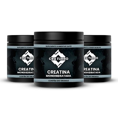 CREATINA - CR4 Turbo Creatina Monohidratada - 3 UNIDADES
