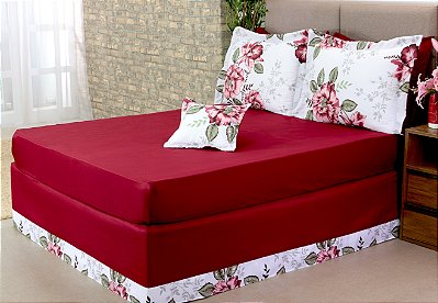 Jg de Lençol Casal / Queen 05 pçs Amapola