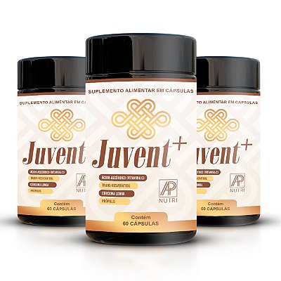 REJUVENESCIMENTO - Juvent+ (60 Cápsulas) - 3 UNIDADES