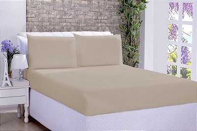 Lençol Microfibra Avulso Solteiro Avelã