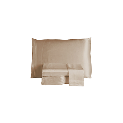 Jogo de Lençol Sublime 4 Peças Casal 100% Poliéster Tecido Cetim Charmousse - Nu