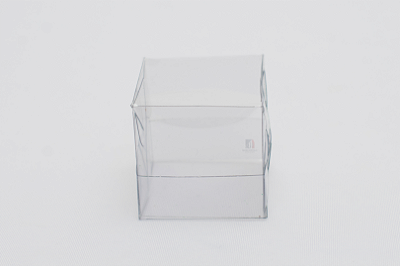 Caixa em PET Transparente Tampa e Fundo Separados 5X5X5/2 – Kit Com 500 Unidades - Pedidos acima de 1.000 unidades possuem condições comerciais especiais. Consulte nossa equipe.