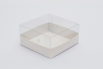 Caixa Com Tampa Pet e Fundo Cartão Triplex Branco 12X12X6/3 - Kit Com 500 Unidades - Pedidos acima de 1.000 unidades possuem condições comerciais especiais. Consulte nossa equipe.