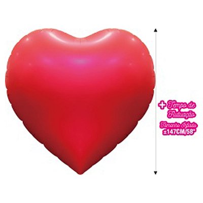 Balao Metalizado Gigante Coracao