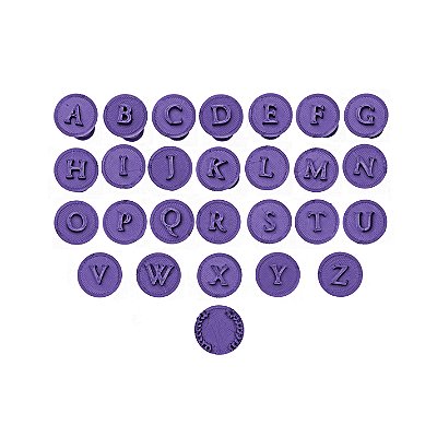 Carimbo 5061 - Marcador Brigadeiro - Alfabeto com Ramos