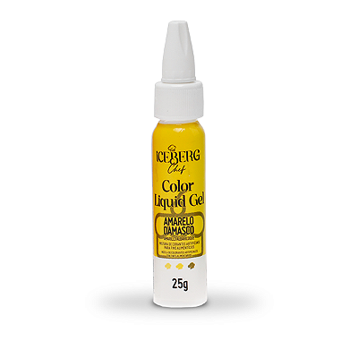 Corante Amarelo Damasco Liquid Gel 25g Iceberg Chef Original