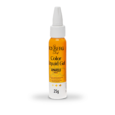 Corante Amarelo Liquid Gel 25g Iceberg Chef Original