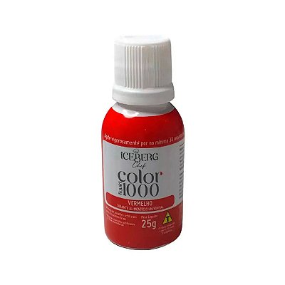 Corante Color 1000 VERMELHO 25g - Iceberg - Flexarte