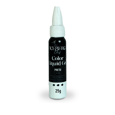 Corante Preto Liquid Gel 25g Iceberg Chef Original