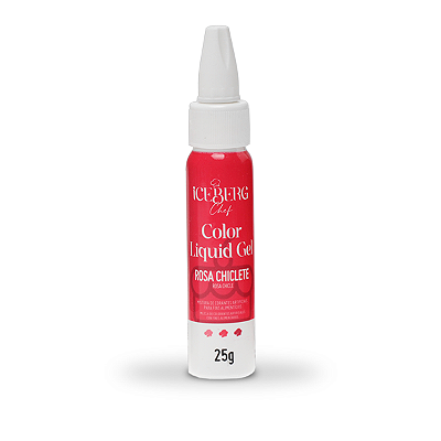 Corante Rosa Chiclete Liquid Gel 25g Iceberg Chef Original