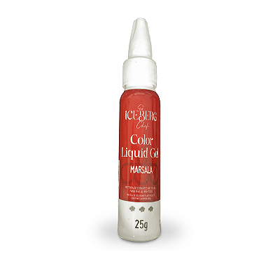 Corante Vermelho Marsala Liquid Gel 25g Iceberg Chef Origanal