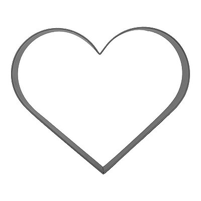 Cortador Aro Coração 5,5 x 4,5 x 4,0 Alt cm